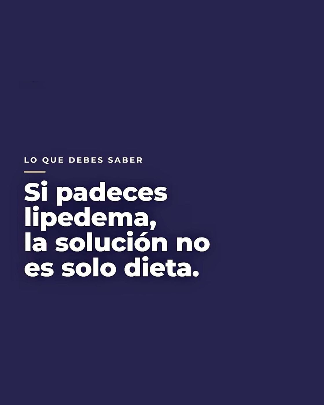 Si padeces lipedema, la solución no es solo dieta